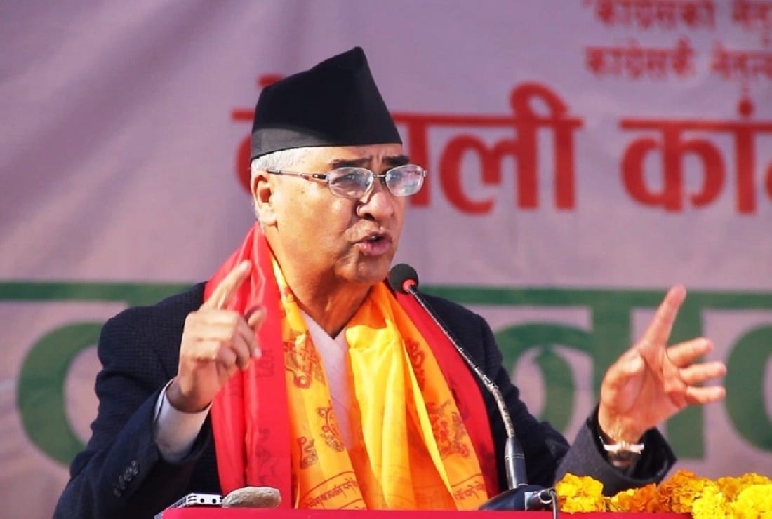 नेपाली कांग्रेसको सभापतिमा शेरबहादुर  देउवा निर्वाचित