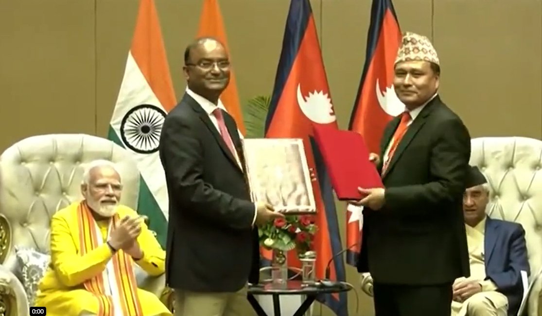 नेपाल र भारतबीच पाँचवटा समझदारीपत्रमा हस्ताक्षर